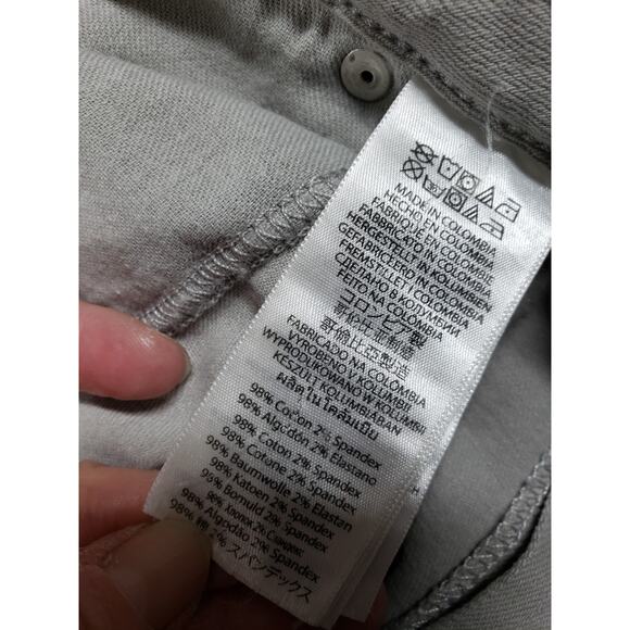 Micahel Kors Jeans Size 12 Womens Gray Pants Denim Logo Mid Rise Straight - Picture 5 of 13